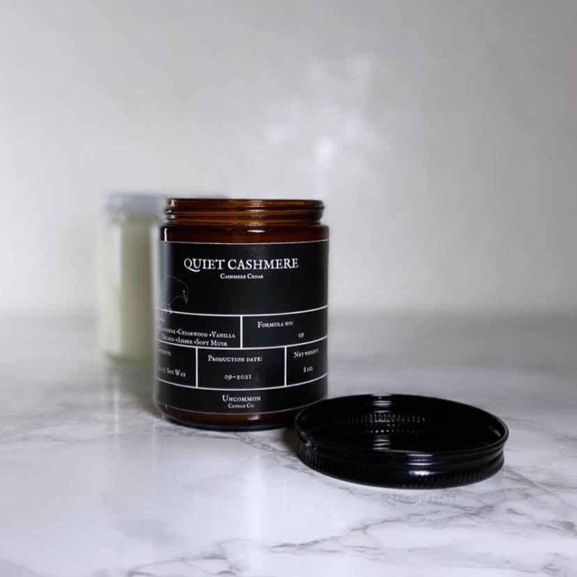 Delicate. Sensual. Comforting.
Quiet Cashmere is an intricate blend of cashmere, cedarwood, vanilla orchid, amber, and soft musk.
100% Soy • Strong throw • Designed for the nights that don’t need plans.
Formula no. 09
#handmadecandles #shophandmade #candlemaking #soycandle