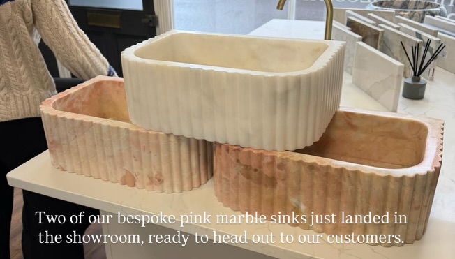 Our new bespoke sink service is proving very popular and we can see why 😍
Two new custom sinks arrived from our workshop in Italy, ready to go into clients’ homes. This pink marble is a winner 💎
Swipe to see some of the process of how our stones go from a solid marble block, to these stunning sinks.
#stonesink #homedesign #kitchen #bathroom
