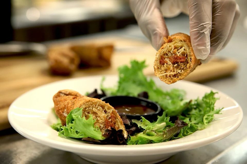 Our Cajun Egg Rolls are the perfect combination of savory and sweet. Crispy on the outside, packed with andouille sausage, tasso ham, and shrimp on the inside, and finished off with a delicious sweet chili dipping sauce. This is an appetizer you may not want to share!