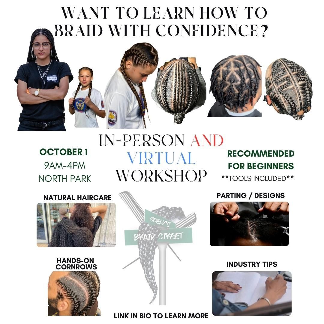 It's finally here and I'm coming in Hot🔥!
Want to learn how to take your braiding skills, on naturally textured hair, to the next level (even if its the first level?) I'm sharing the #hardskills and #softskills I gained throughout my entrepreneurial journey thus far, and I have packaged it into a digestible lesson.
Trust me you don't want to miss this. ONLY 6 slots left for an in-person seat, unlimited Virtual slots! LINK IN BIO for more info.
#SanDiegoBraidClass #AfricanDiaspora #MixedHair #BlackHair #NaturalCurls #CoilyHair #Braids #TwostrandTwists #ProtectiveHairstyle #Mindset #Professional #MentalWellness #Wellness #LearnHowToBraid #BraidingForBeginners