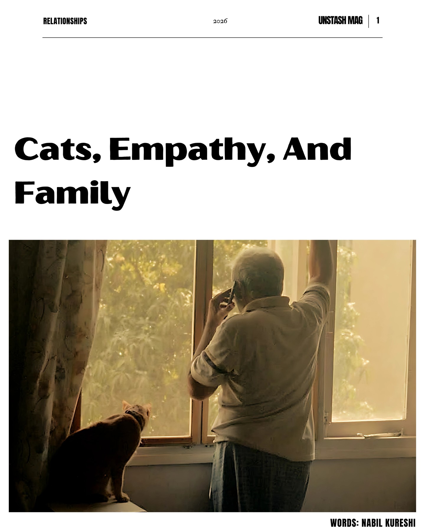 @nabil.kureshi pens down his heartfelt experience of living with his furry ginger cat, Rambo. While the majority are dog lovers, it's people like Nabil, who truly understand a cat's understated, quiet yet communicative love language.
"Living with Rambo taught me that sometimes, the greatest acts of love are the quietest, the most selfless. It taught me that relationships should not be transactional," he says.
Image Credits- @nabil.kureshi
Link in bio🔗
✍🏻@nabil.kureshi
.
.
.
.
.
#cats #unstashmag #gingercats #digitalpublication #CatLove
.
.
.
.
.
{happyplace pets dogsvscats FelineEmpathy PetsAreFamily CatLoversClub CompassionateLiving AnimalLove QuietLove UnconditionalLove}
