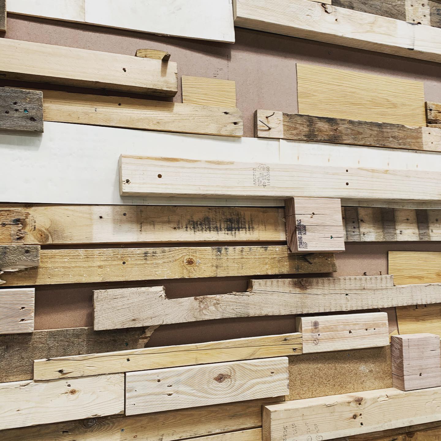 The recycled timber walls in the warehouse - a work of art!!!