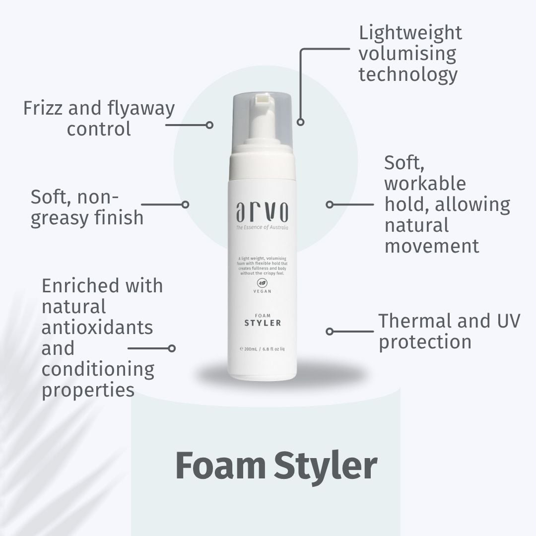 The Arvo Foam Styler adds body, smooths frizz, and keeps hair soft and voluminous, with added protection from heat and UV. Perfect for relaxed styles. 👩🏼
#hairfoam #veganhaircare #smoothhair #antifrizz #hairprotection