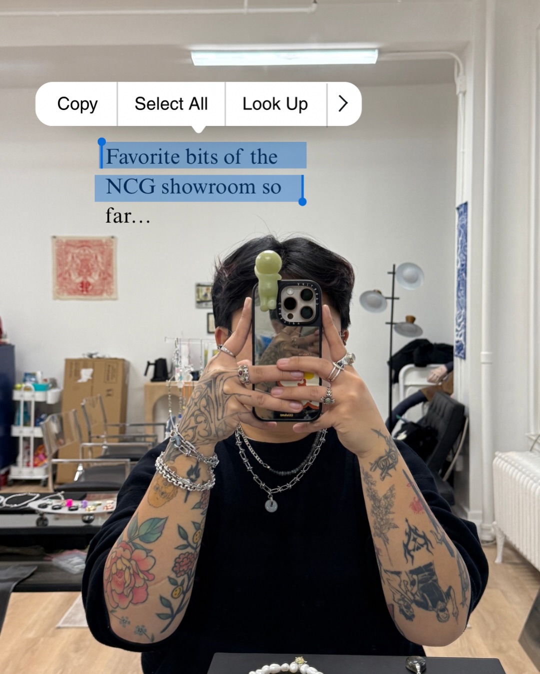 favorite corners, shiny details, and one-of-one pieces 🤍
the NCG studio hits different in person.
book a private shopping appointment + bring your friends to our Koreatown NYC showroom.
✨ NCGXNYC.com/booking