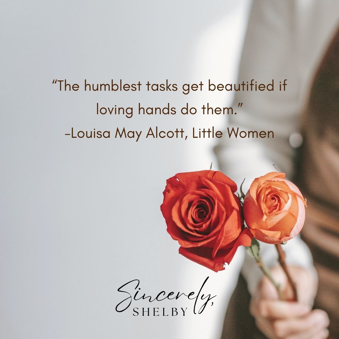 πΌβ¨ "The humblest tasks get beautified if loving hands do them." - Louisa May Alcott, Little Women
In the everyday chores and simple acts of kindness, we discover the true beauty of life. β€οΈπ§Ή Whether it's tending to a garden, preparing a meal, or sharing a smile, it's the love and care we infuse into these tasks that make them extraordinary. ππ Let's find joy in the little things and spread love through every action. πβ¨
#EverydayBeauty #LoveInAction #LouisaMayAlcott #LittleWomen #SpreadKindness #CherishTheMoment #domesticextremist #homemaker #wearethehomemakers #catholichomemaker #catholicmom #sahm #humility #tradwife #tradlife
