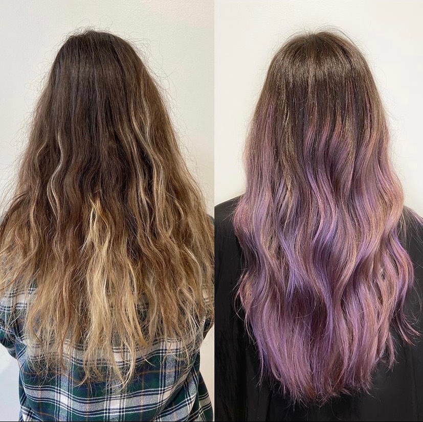 Bringing back this color correction from @idothehair 👏🏼 did you think we only did natural colors??? THINK AGAIN! Bring us your fun colors for spring 🌈🎨
•
•
•
•
•
#marylandhairstylist #frederickhairstylist #frederickhair #marylandhair #fredericksalon #marylandsalon #beforeandafter #hairbeforeandafter #hairtransformation #colorcorrection #hairbrained #unicornhair #purplehair #saloncentric #productclub #behindthechair