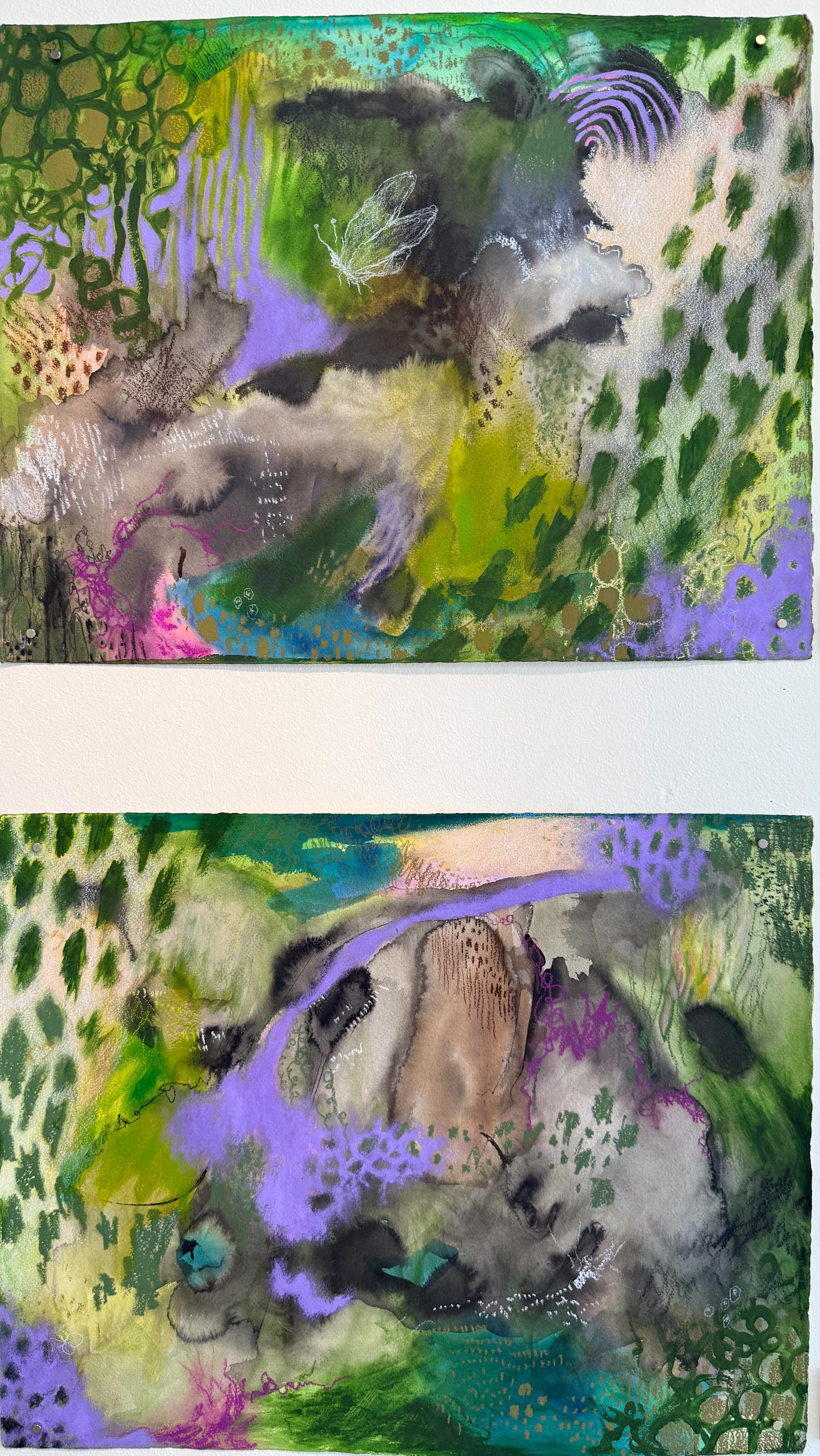 …I Am In Everything ✨
✨ Everything Is In Me…
…
These two sister paintings are a part of the current “Earth Connections” Exhibition.
Part abstract ~ part Landscape 🌿🎨 The way they started off was purely abstract, just playing around with colour for the pure joy of it, no plan at all. And layer by layer, a delicious landscape began to emerge in my mind’s eye - expressed via a mixture of scales and perspectives, from profile to bird’s eye view and so on… After this flurry of activity, both pieces then rested for some months before coming back with renewed energy and inspiration for their direction… adding new colour layers, subtle marks and elements to the pieces, with great joy, curiosity and satisfaction.
When I look at these artworks I feel both the pure vibration of the different colours just nourishing and delighting my spirit, AND I feel the deep wisdom and kinship of the earth, softly singing to my soul and reminding me who and what I am…
…part of everything 💜
I hope you enjoy spending some time with these pieces and feel free to share your thoughts/responses with me in the comments. Or simply soak them in 😊🌻🙏
“Earth Connections”
Showing till 30 Jan 2026
Dianne McInerney Art Gallery
Unit 6/33 Gateway Drive
Noosaville
10am-1pm, Tues-Friday
**Friday 23rd Jan - open 10am-6pm** extended hours
“Earth Connections” is a joint exhibition featuring local artists: Gillian Smith @thecreativepilgrim and Lara-Jane Stewart @larajanestewart 🎨
Presented by @diannemcinerneyartist
#sunshinecoastart #sunshinecoastliving #australianartists