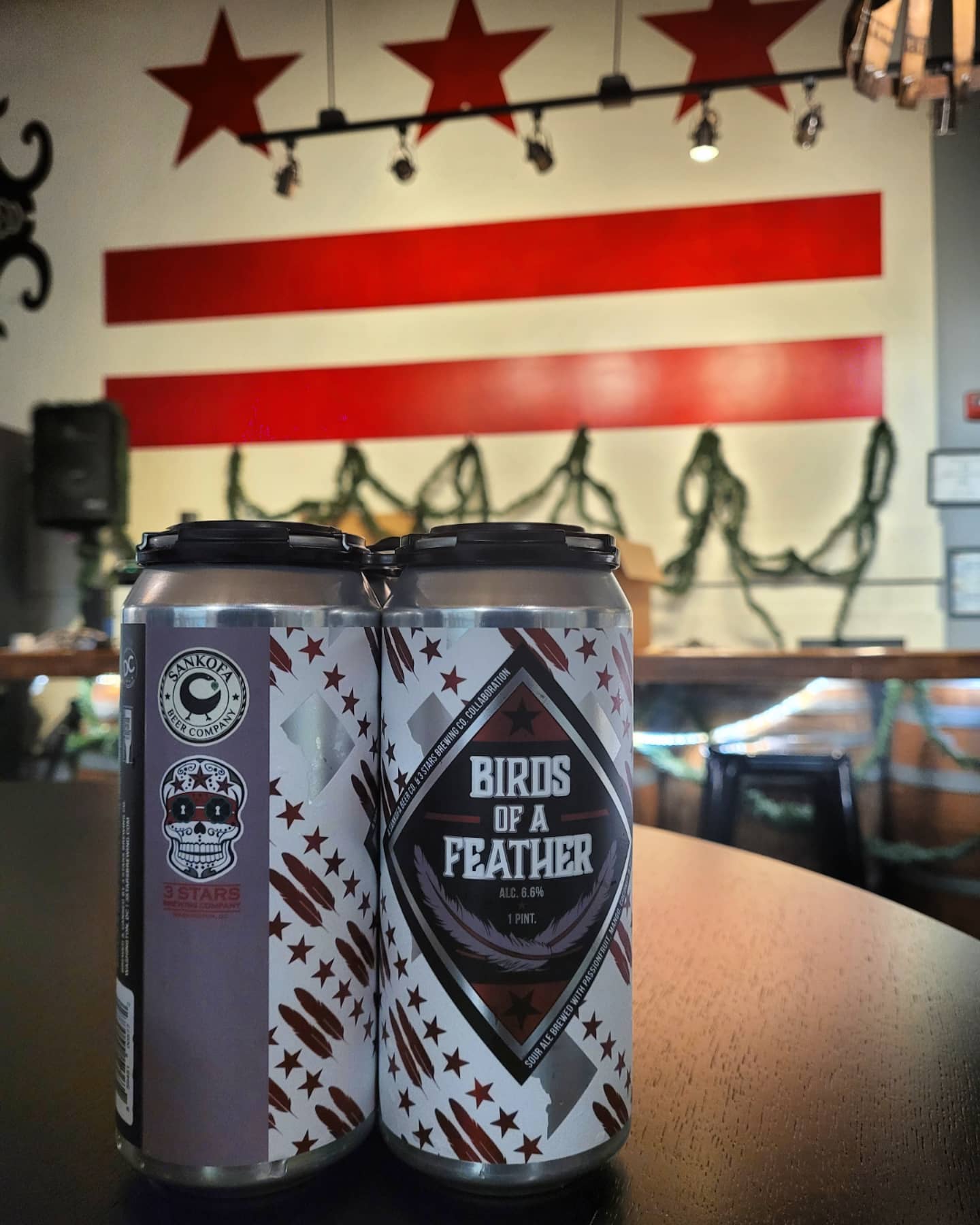 Fresh off the canning line ready for release at @3starsbrewing Holiday Party today 1p to 8p, Birds Of A Feather, our latest collab. You don't want to miss this delicious fruited sour. Big notes of passion fruit on the nose, with sweet and mellow coconut. 6.6% abv, we're real excited for this one. #3StarsBrewing #SankofaBrewing #BeerRelease #Beerstagram #MadeInDC #BlackBrewMovement#ACreativeDC#3StarsBrewing #SankofaBeer #CultureMeetsCraft #BeerRelease #Beerstagram #MadeInDC #BlackBrewMovement#ACreativeDC