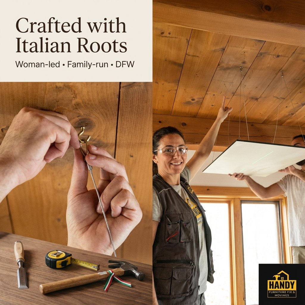 Craftsmanship isn't taught. It's inherited.
Today, that same precision, that same pride, guides every installation we complete.
Woman-led. Family-run. Built on generations of expertise.
When you trust us with your furniture or your move, you're not just hiring a service. You're inviting a legacy into your home.
Ready to experience the difference? 🤝
Call our VIP hotline: 945-257-4916