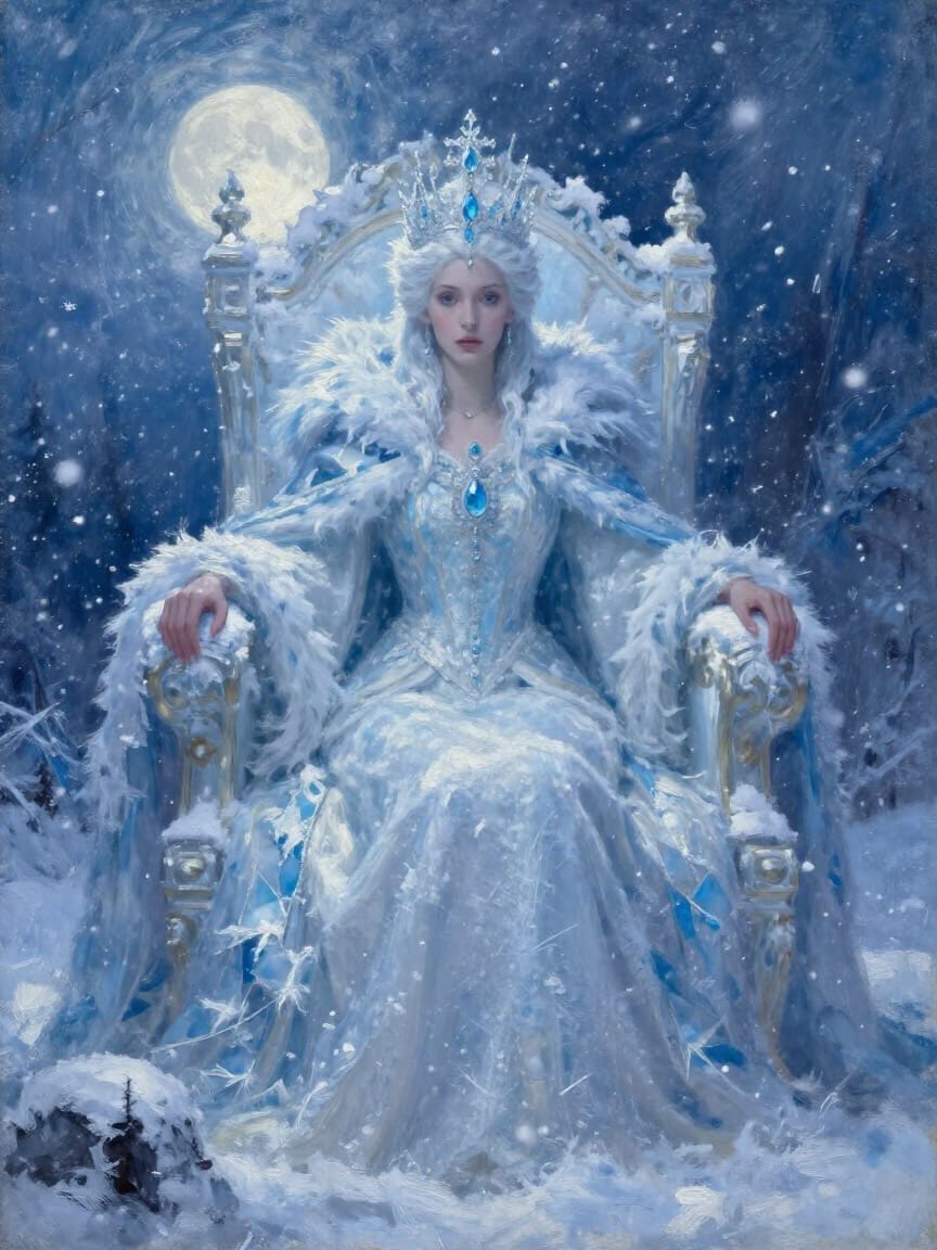 The Snow Queen, by Hans Christian Andersen, has often been thought to have been based off the Cailleach (call-ee-ack) of Celtic myth, a Celtic Crone Goddess referred to as “Old Woman Winter” or “The Queen of Winter”.
She is often referenced when there is “bad” or unpredictable weather, and therefore we have put together a warming tea in her honor to help sustain us through the colder and more unpredictable times.
Here in Colorado, we are trying to summon her for all the snow so our fire season isn’t totally out of control. Perhaps a tea party? ❄️