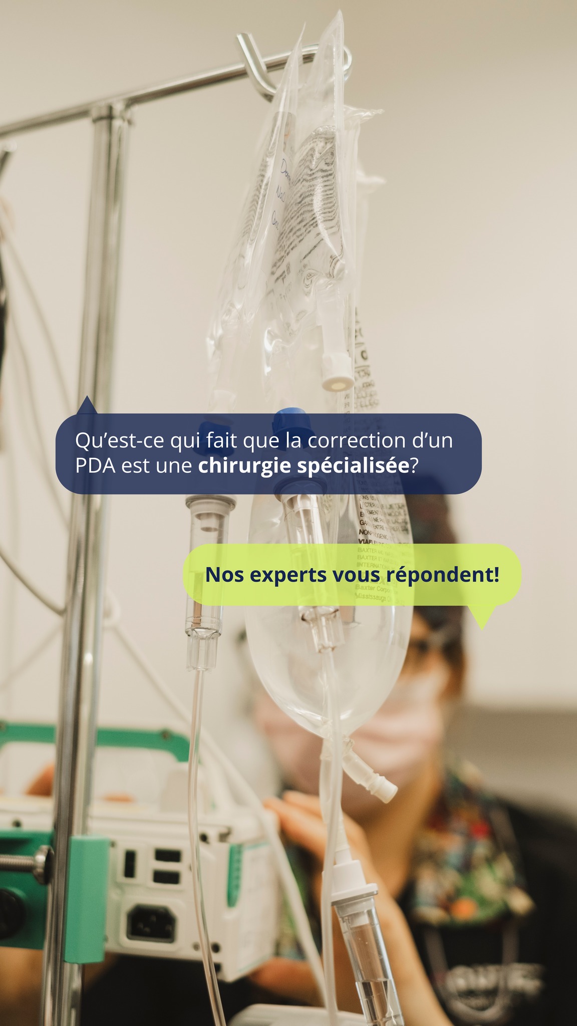 La chirurgie correctrice du PDA (persistance du ductus arteriosus ou canal artériel) nécessite une préparation anesthésique particulière, puisqu’elle touche directement le cœur du patient. 🫀
Dans ce réel, Valérie vous explique pourquoi cette chirurgie (et l'anesthésie) est spécialisée.
Psst! Visionnez la partie 1 pour avoir toutes les infos! 😉