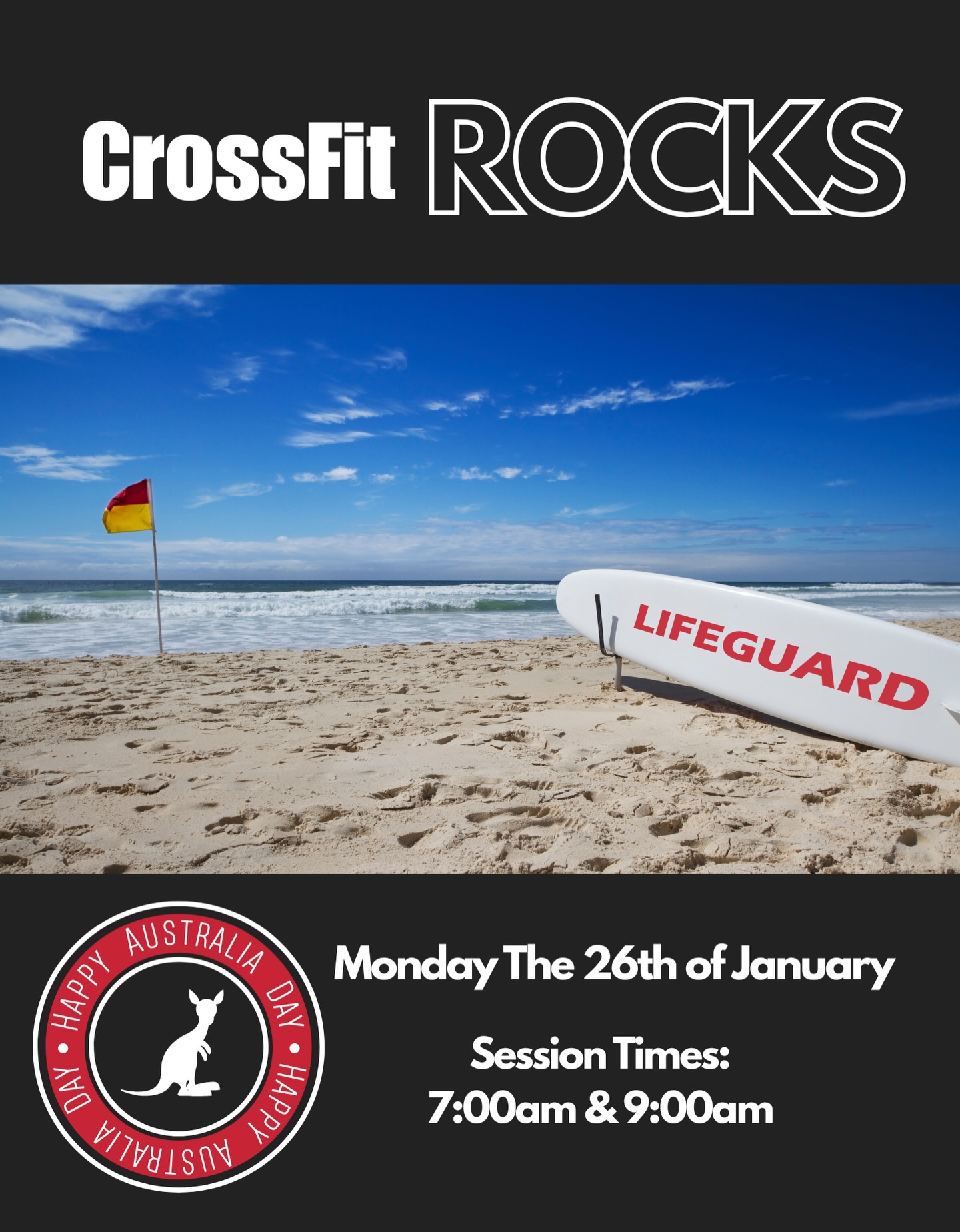 Monday the 26th of January🦘
Australia Day Holiday🐨
Session Times:
7:00am & 9:00am
.
.
#australiaday #crossfit #crossfitrocks #workout