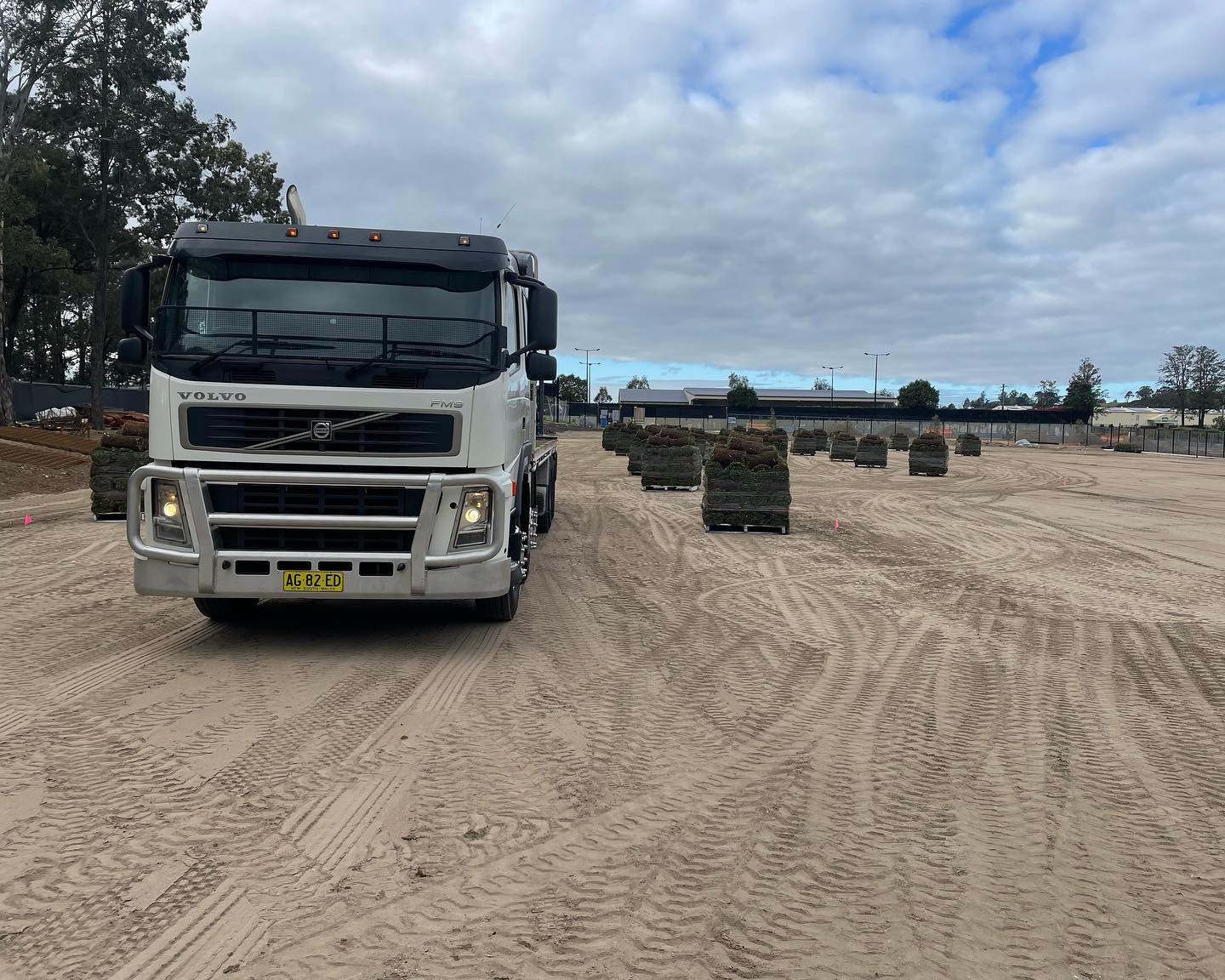 โข Picton Job โข First 3 loads of freshly cut kikuyu turf for a school oval delivered this morning. #kikuyugrass #awesometurf #turfsydney #kikuyu #volvotruck #newjob #turfsupplies #lawn #deliveries