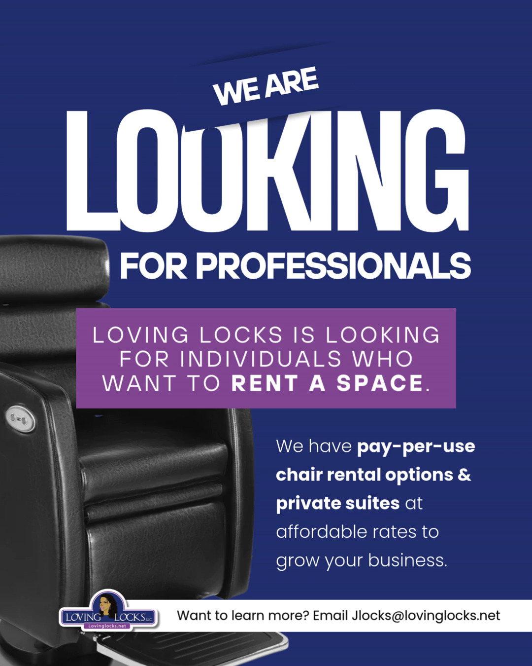 Looking for a professional space that supports your growth? āØ
Loving Locks is home to a thriving community of beauty and wellness professionalsāand weāre welcoming a few more to join us.
Weāre looking for:
⢠Sisterlocks® Practitioners
⢠Lash Techs
⢠Braiders
⢠Makeup Artists
With pay-per-use chair rentals and private suite options, you can grow your business in a supportive, established environmentāwithout the stress of long-term overhead.
š© For more information, email Janelle at jlocks@lovinglocks.net
#BeautyProfessionals #ChairRental #SalonSuites #LovingLocks #PlymouthMichigan #Michigan