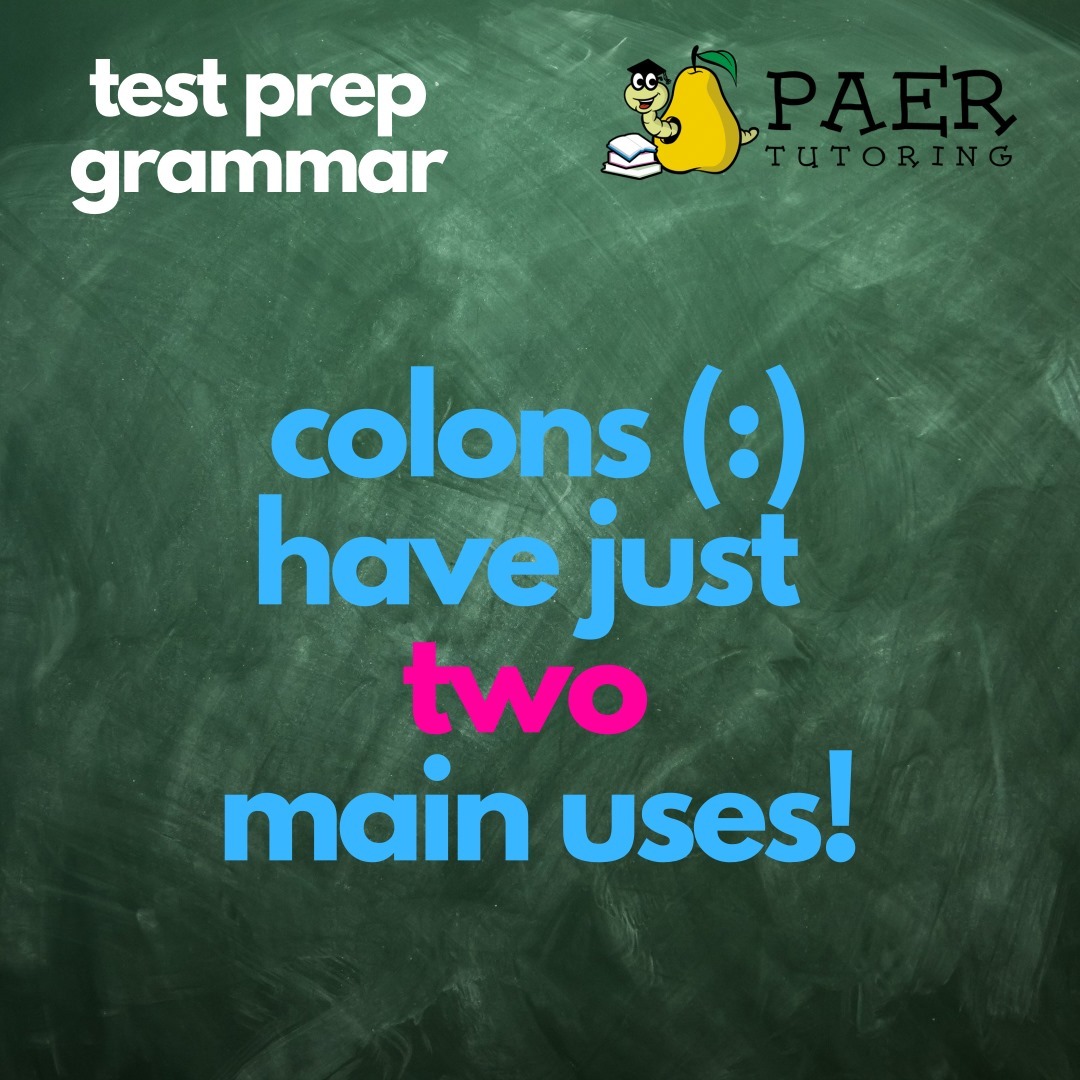 The main purpose of a colon (:) is to draw attention to the words that follow a complete sentence (independent clause). 💥
•
Frequently, they are used to introduce a list or quote. 1️⃣
ex: The day’s workout included the following: fifty squats, twenty leg lifts, and ten minutes of jogging. 💪
•
Less frequently, they may be used between two complete sentences (independent clauses) if the second expands upon, gives more detail about, or explains the first. 2️⃣
ex: Minds are like parachutes: they function only when open. 🪂
•
You got this 😎