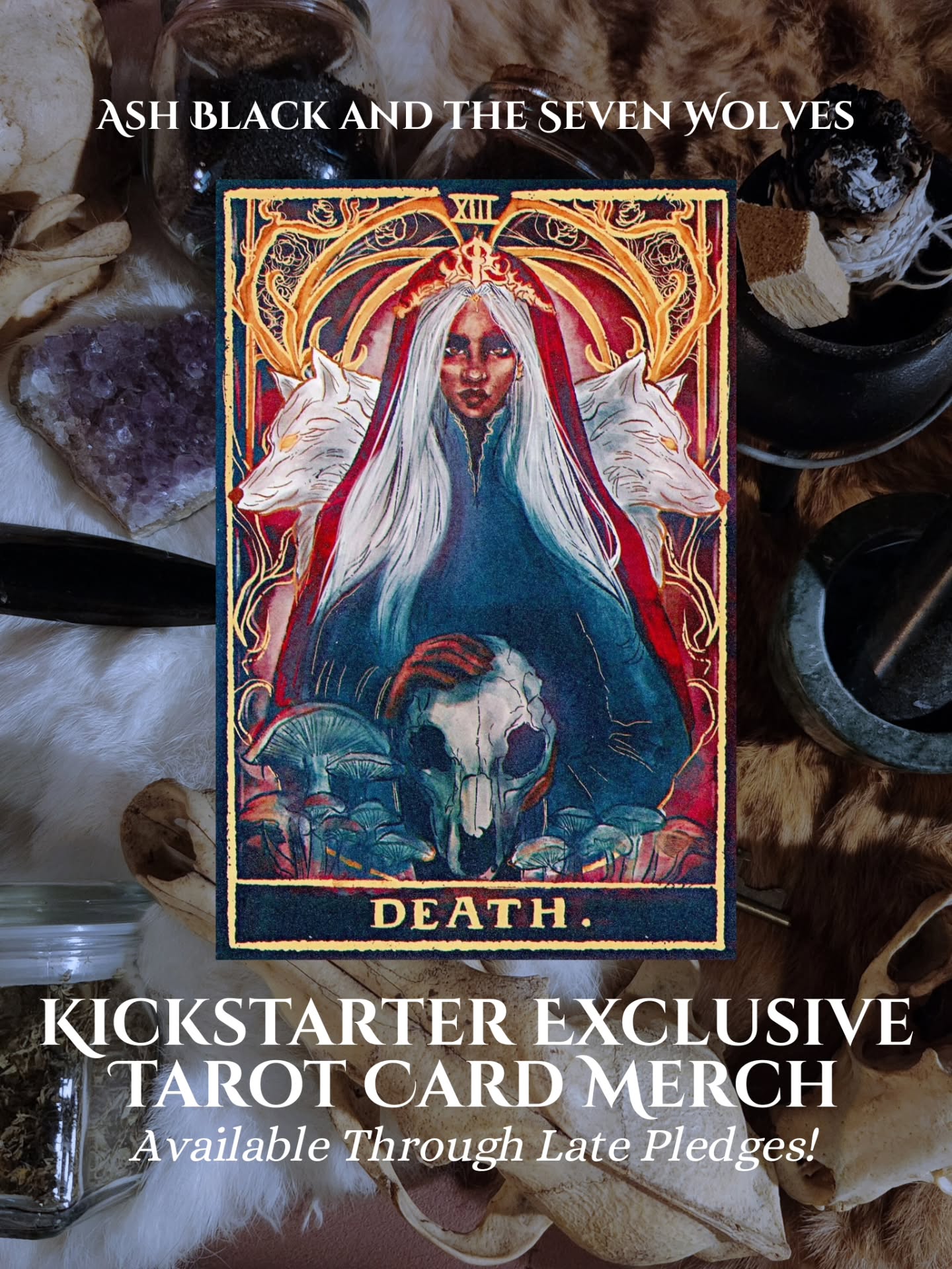 π₯πΊAfter a long patient wait, I can finally reveal the STUNNING Death Tarot card art @nikkitabell did for Ash Black!!! πΊπ₯
This tarot card design was a stretch goal for the Ash Black Kickstarter, and everyone who gets a reward that includes the physical paper swag will get one of these cards!!
Being able to make this sketch goal possible was a dream come true and I'm so thankful to all my backers who made it possible.
If you still want to support the Kickstarter (and help bring us closer to the next stretch goal of getting it made into an audiobook) you can still make a pledge through late pledges AND gain access to this tarot card!
πin bio
π₯πΊ
#tarotcard #witchyaesthetic #ashblackandthesevenwolves #snowwhiteretelling #darkfantasy