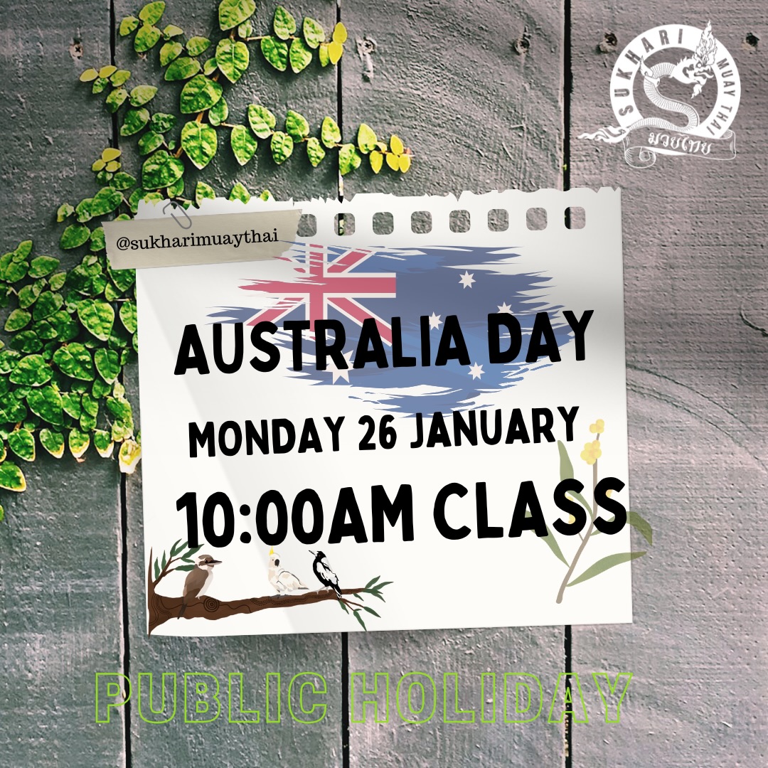 Australia Day 🇦🇺 10:00am All Levels Class only. Book in your spot. Open to Casuals & trials #muaythai #publicholiday #muaythaigroupclass