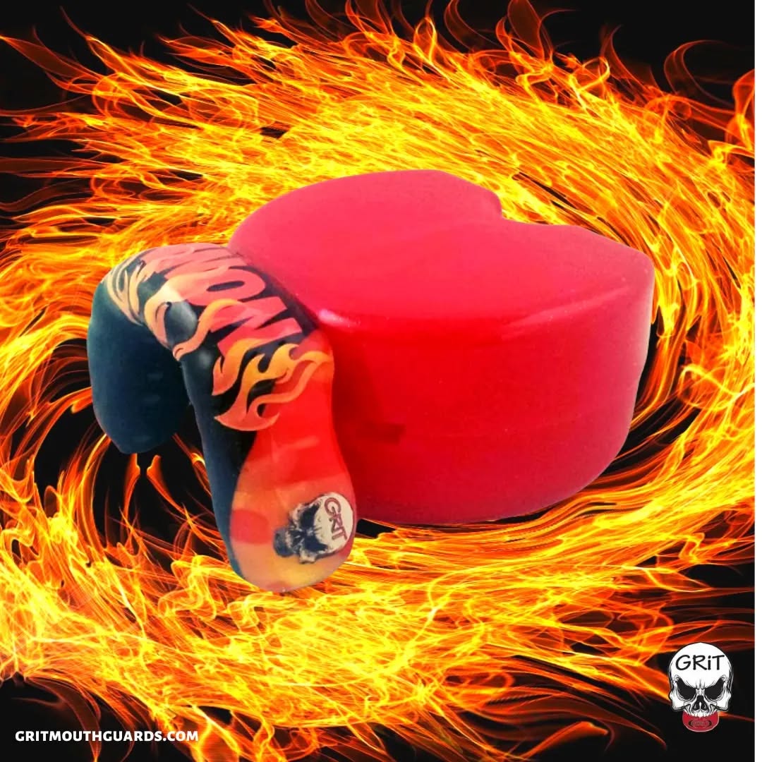 This one's fire, @tattoos_an_pitbulls! www.gritmouthguards.com #gritmouthguards #mouthguard #firefighter #firedepartment
