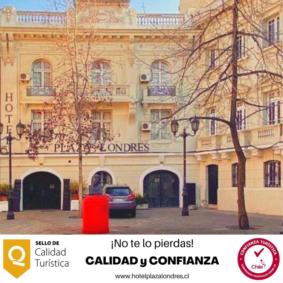 
El Hotel Plaza Londres cuenta con el sello de calidad turística otorgado por el Sernatur. Este sello avala que nuestro hotel cuenta con instalaciones,personal y servicio de la mejor calidad.
tambien tenemos los mejores precios y estamos ubicados a solo 1 cuadra de metro U de Chile, Santiago Centro.
Te esperamos
https://serviciosturisticos.sernatur.cl/337-hotel-plaza-londres