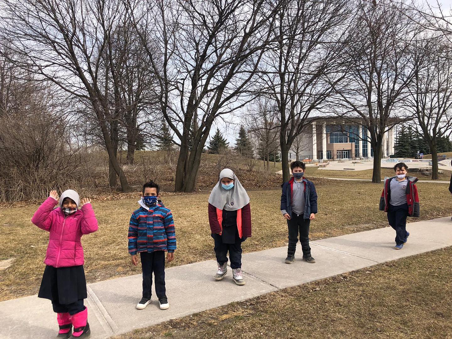 Spring in the air and a spring in our step! Great weather for a walk today!