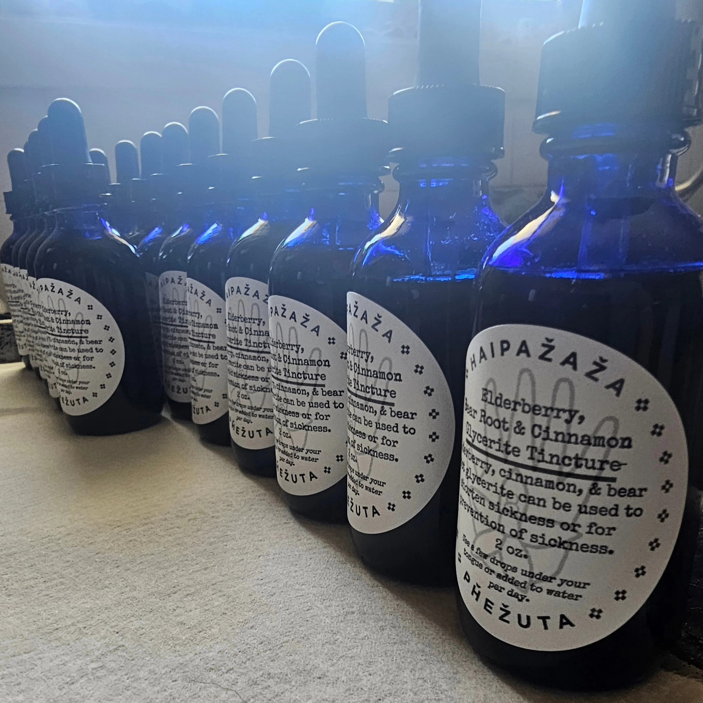 Hau Mithakholapi na Mitakuyepi,
Hello, Friends and Relatives,
Our "Elder Berry, Bear Root, & Cinnamon Glycerite Tincture" is back in stock. Thank you all for being patient with us.
We also restocked our " Cedar Bath Bombs," Wahpe Wastemna Bath Bombs," and our famous "Apple Cider Vinegar Soap and Shampoo Bar" scented with our home grown sweetgrass.
Now, it's time to play with the kids. Have a wonderful evening, and don't forget to share the good medicine.