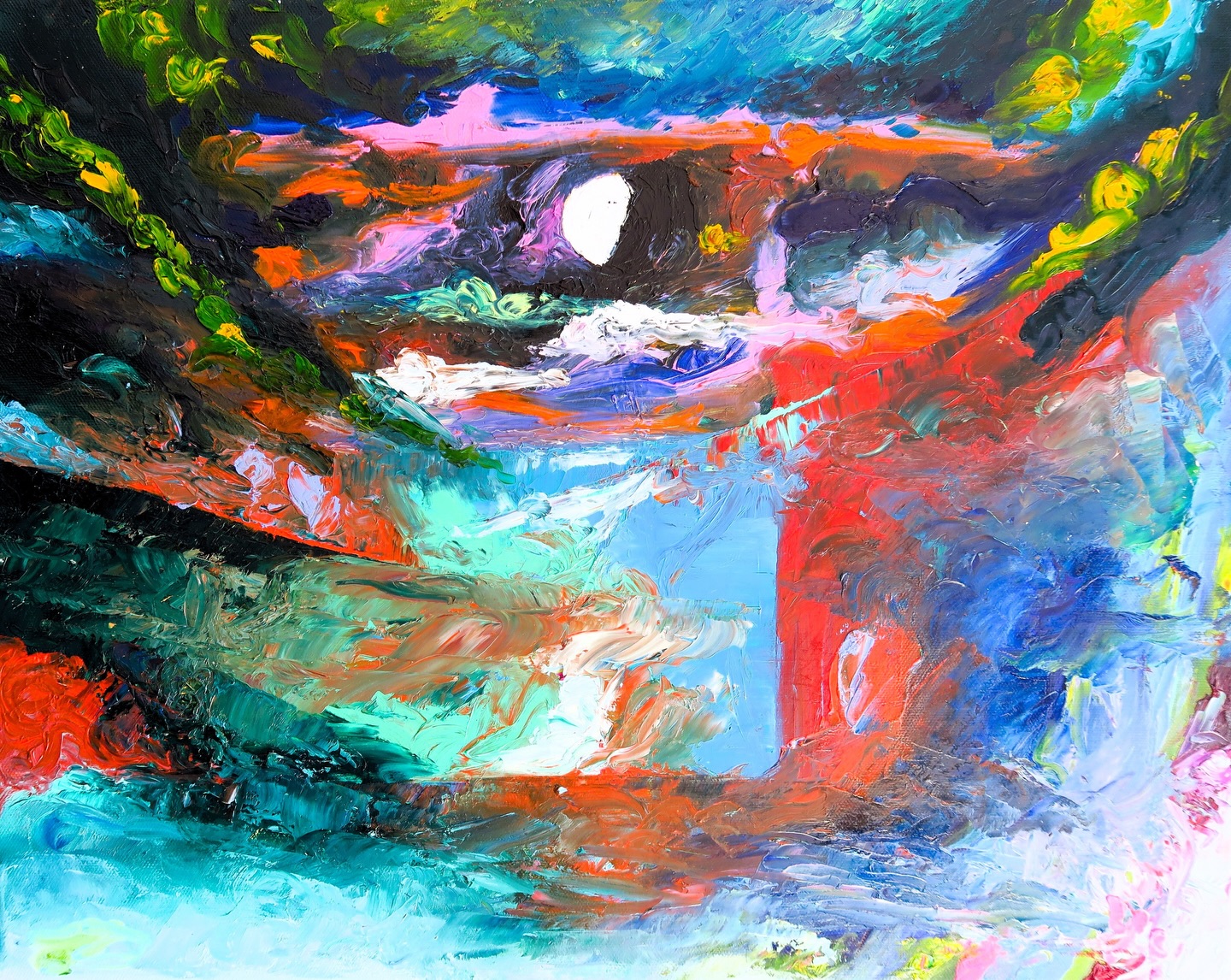 “Night Tide”
Painted intuitively, late at night in Byron Bay, Australia.🇦🇺
A release of emotion through color and touch.
The painting invites the viewer to pause and find their own meaning within the flow.
Oil on canvas
Size: 20 W x 16 H x 0.8 D in
Available — feel free to DM if it speaks to you🌸