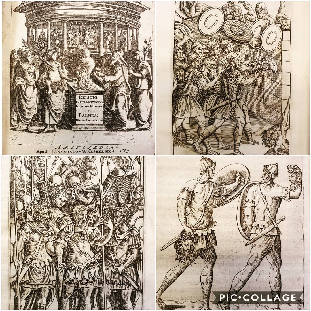 Veterum Romanorum Religio, Castrametatio Disciplina Militaris ut & Balneae 1685 DU CHOUL #ancientrome #romanhistory #militarytraining #engraving #roman