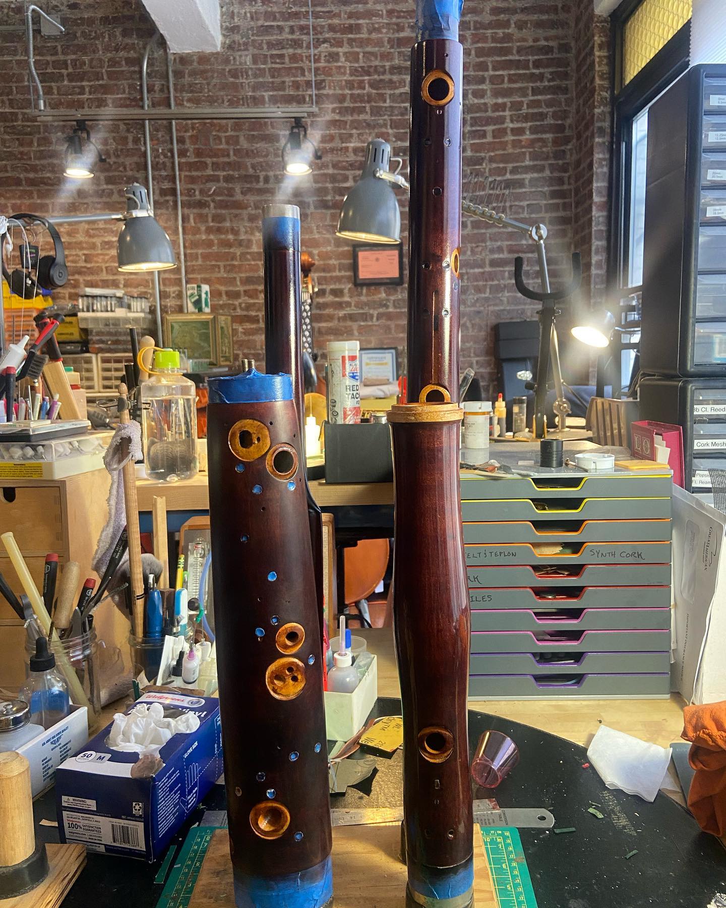 Bassoon restoration in progress. Can’t wait to post before and after pics #bassoon #bassoonist #bassoonrepair #woodwind #woodwindrepair