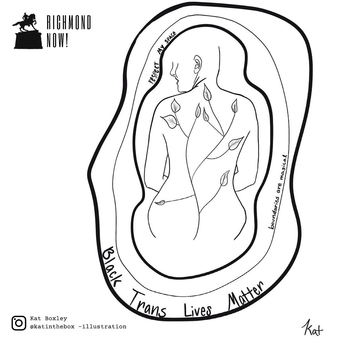 Do you want to color this page illustrated by @katinthebox ?Download the newest issue of Richmond Now!: Coloring Activity Book.
In Volume 5 we had contributors discuss “Boundaries”. All through history people have pushed the boundaries to make room for change. Society has created boundaries for "protection" to keep things in or keep things out. Lines have been drawn and/or crossed regarding personal boundaries.
Visit our website www.RichmondNow.org to download your copy for free. If you are able to, we ask that you make a donation to @southsidereleaf Southside ReLEAF, and change how things get done in Richmond, VA.
Be proactive and color 😎