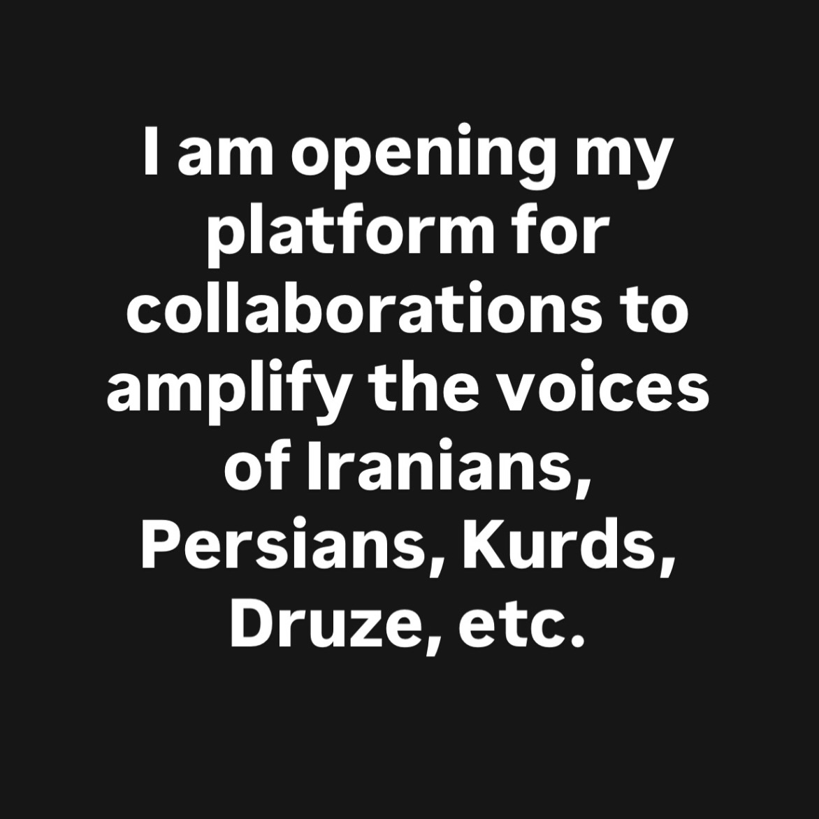 PLEASE TAG VOICES I CAN HELP AMPLIFY! 🙏🏼
I am truly sorry about my absence during such a tragic and difficult time. Prior to the eruption of the current crisis in Iran & Syria—and ICE on the home front, I had made the decision to take a little step back from my work/social media due to pregnancy, underlying health conditions, and the impact that stress related to this work was having on me. I originally planned to just take a little breather to prepare myself for this new phase and let my nervous system recalibrate after the last two years, but as my pregnancy progresses I am finding my capacity—physically, mentally, and emotionally—to be increasingly limited. At the same time, I am eager to get back work and give support where it’s needed. But needless to say I have to make the difficult decision to prioritize my health & baby at this time.
For now, I believe amplifying the voices of others is the best way to offer my support. You can help me by tagging strong, informed voices/pages below. ⬇️ 🙏🏼
#iran #freeiran #syria