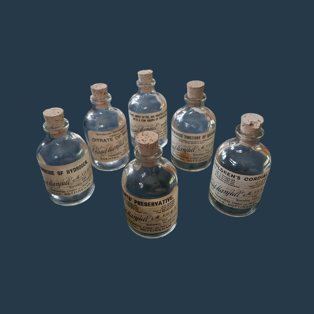 Step back into a world of vintage charm with our Antique Victorian Apothecary Bottles – Set of 6! These authentic pieces showcase the elegance of early medicine. Perfect for display in your home! Link in Bio #Antiques #VintageStyle #HomeDecor