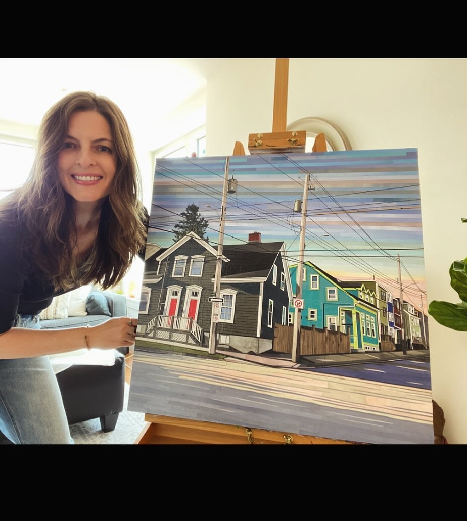 Latest paper collage featuring colourful homes in North End Halifax at the corner of Falkland & Creighton streets (24”x24”). Available at @argyle_fine_art 🌟 ❤️
This project is something that’s been cooking in the background of my mind for several years. I wanted to challenge myself to work beyond my typical 8”x10” or 5”x7” panel size.
I learned so much this past year…about myself and how to work bigger. I learned how to work at a moderate pace. I learned how to sketch on a larger scale. I learned how to allow more flow and to make larger cuts than I am used to.
I learned how to listen to myself better. I listened for how to proceed with the next best step and keep moving forward bit-by-bit when it felt like I was making no progress at all.
I learned to make space. At times that meant saying no to other things in order to make room for this project to come to life.
Very appreciative of all the support and kindness along the way.
That’s all for today….
.
.
.
.
.
.
.
.
#argylefineart #halifaxart #colourfulhomesofinsta #papercollageart #papercollageartist #halifaxartist #northendhalifax #discoverhalifax #colourfulhomeshalifax #novascotiaartists #novascotiaart #paperartist #acpapercollage #andreacrouseart