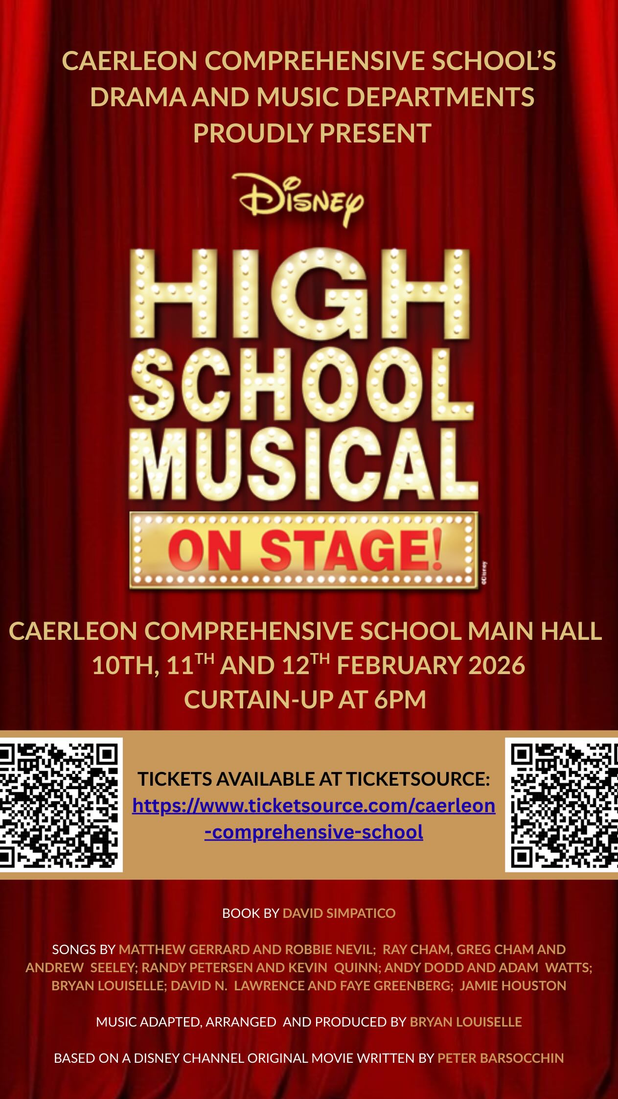 Rehearsals are in full swing, and our cast are giving it their all for the upcoming show of High School Musical! ✨ 🏀 🎶 🌟
Bring your friends, cheer them on, and experience the magic.
Get your tickets now:
https://www.ticketsource.com/caerleon-comprehensive-school