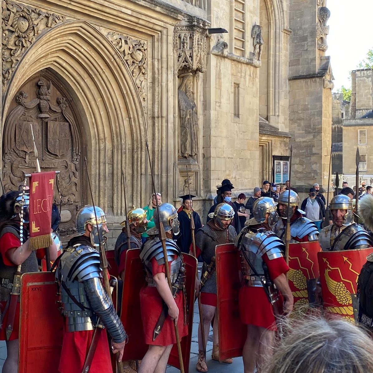 MacDonald and Dodds go Roman in Abbey Churchyard today