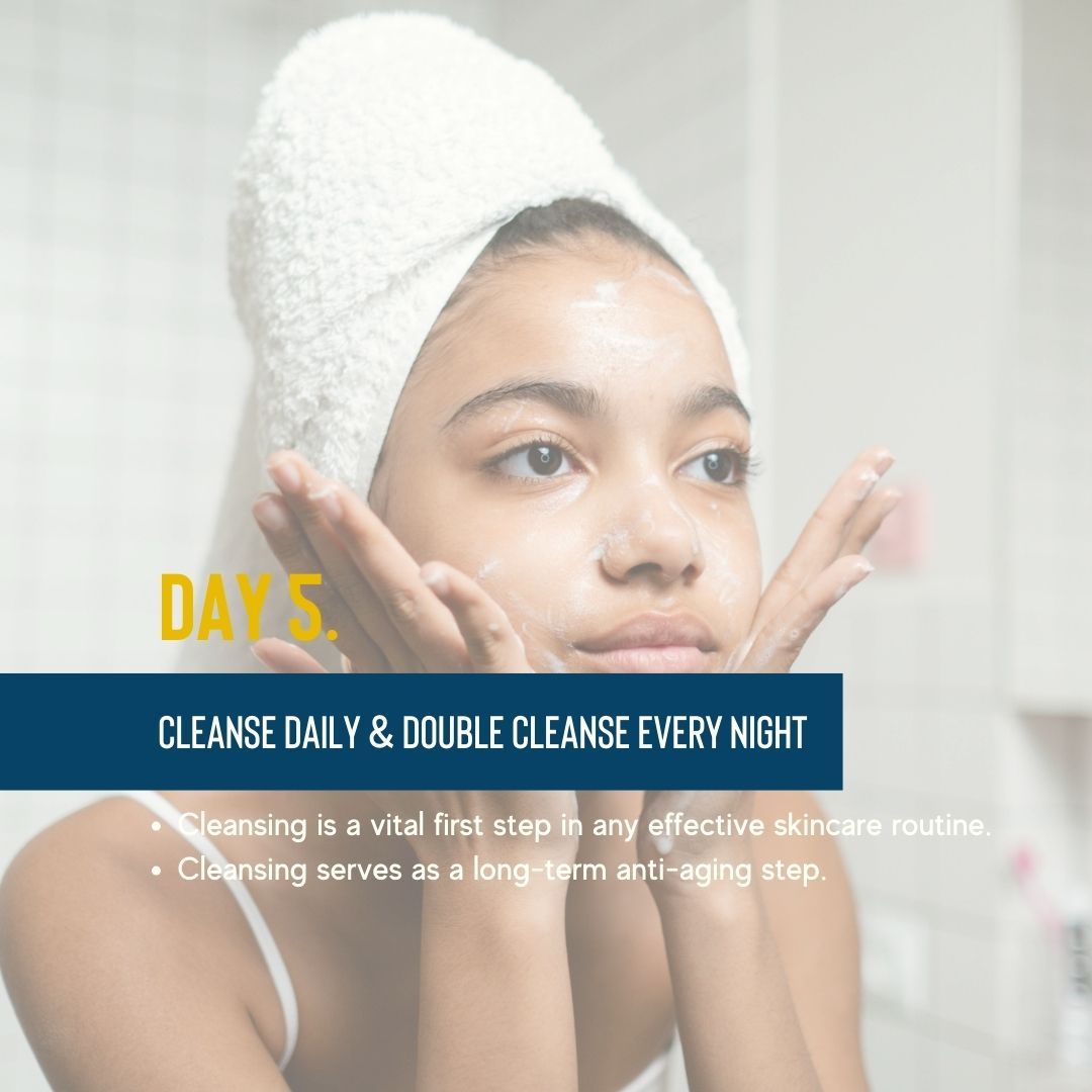 To put it quite simply, your face is filthy. From the makeup, dirt and pollution of your everyday life, but also from natural oil and sweat secretions.
Cleansing is a vital first step in any effective skincare routine. When you cleanse you’re dissolving makeup, and removing oil and dirt to help create a clean canvas to apply the rest of your skincare products. Cleansing serves as a long-term anti-aging step in your routine.
Double cleansing at night is a two part process. Start with a cream or oil cleanser to breakdown the oil, dirt, makeup and sunscreen that’s been on your face all day. Follow this with your second cleanser for a targeted, thorough cleanse.
Need help finding a cleanser for your skin? Let’s connect!
#nycesthetician #brooklynesthetician #acnespecialist #acnetreatment #doublecleanse #loveyourskinchallenge #healthyskin #customizedskincare #professionalskincare #oilcleansers #creamcleansers