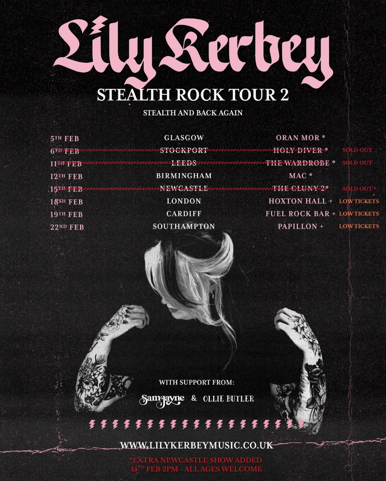 STOCKPORT IS NOW OFFICIALLY SOLD OUT (join the waitlist if you missed out!) 🎟️🎟️🎟️ that now means 3 sold out shows with most others set to sell out by the end of the week 🤯
London, Cardiff and Southampton are also super low on tickets so grab them via my website before it’s too late
I’ll be singing lots of classic alternative songs from pop punk, emo and metal in my signature acoustic style. The shows will be intimate and hopefully get you singing along to the tunes you still remember from your youth ♥️♥️♥️
There will be merch available at every show and every person who buys some will get a chance to request a song for me to play (1 song chosen per show)
I will be joined by some incredible support acts (@samjaynesings for Glasgow, Stockport, Leeds, Birmingham and Newcastle. @olliebutlermusic for London, Cardiff and Southampton) so make sure you get down early to grab good seats and support some wicked talent
A last little note to say - I planned and booked this whole tour by myself. I have no agent, manager or label. Your support for me on this tour means the world 🫶🏻
Any questions - drop me a message! Can’t wait to see you there