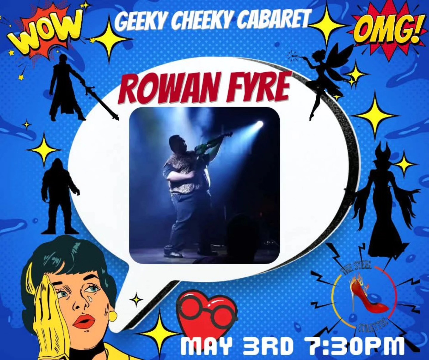 Are you ready to get GEEKY with The Steel Stilettos at Geeky Cheeky Cabaret: A Nerdlesque Spectacle !
Rowan Fyre
#thesteelstilettos #burlesque #burlesqueshow @steelstacks_pa