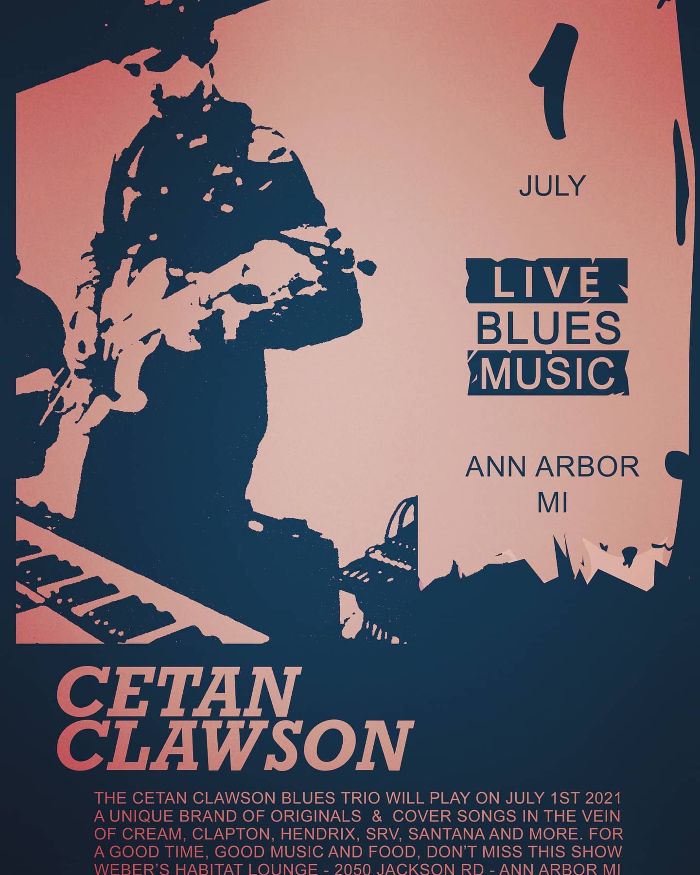 Here's a sweet poster we made for our next show July 1 at Weber's.