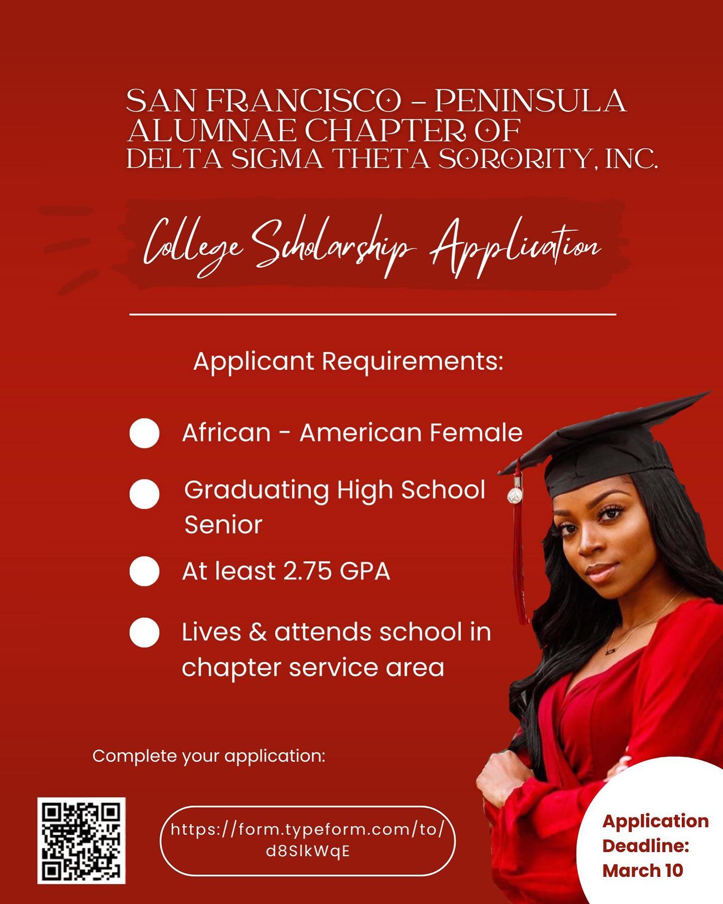 Are you or do you know a high school senior looking to attend college in the fall? Apply for our scholarship application due March 10th! Link in bio.