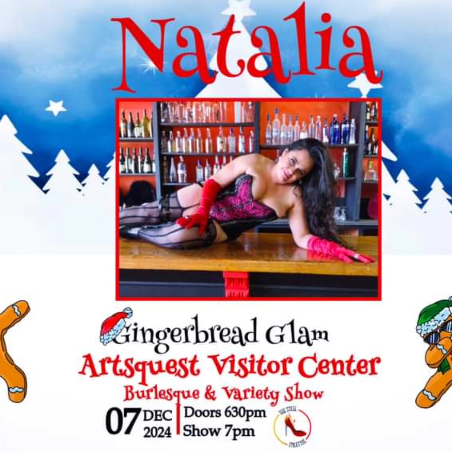 Join The Steel Stilettos at ArtsQuest Visitor Center for a unique holiday show with a narrative around each performer, where the magical acts will tell a story that will be sure to entertain you and yours ! Show at 7pm
**Free entry into Christkindlemarkt starting at 530pm with a ticket to this show!
Performer: Natalia
Gingerbread Glam: A Festive Revue
#steelstacks_pa #thesteelstilettos ##burlesque #burlesqueshow @steelstacks_pa
