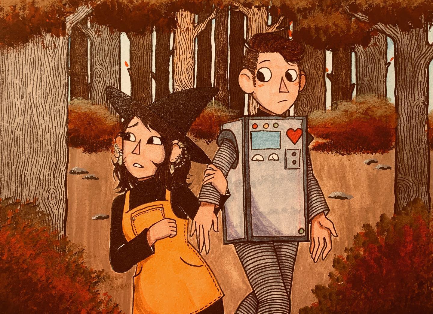 Decided to draw me and my boyfriend again >;3
-
Over the garden wall style 🍂
In honor of Halloween I drew us up in this style cuz yk it’s that time of the season 🎃
-
#overthegardenwall #couple #halloween #halloweendrawing #halloweenart #drawing #drawingsketch #drawings #art #artwork #artistsoninstagram #artist #artgallery #artistsupport #sketch #sketchbook #sketchbookdrawing #gouache #watercolor #micron #artistloft #artistloftmarkers #winsorandnewtonwatercolors #winsorandnewton