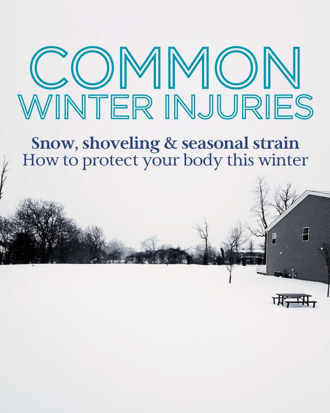 ❄️ Winter is magical—but it can be tough on your body.
Snow shoveling is one of the most common causes of winter low-back injuries. A few small changes in form, breathing, and pacing can make a huge difference.
✔️ Lift with your legs
✔️ Push instead of twist
✔️ Keep breathing
✔️ Take breaks (and recruit help!)
Your body deserves protection in every season 💪✨