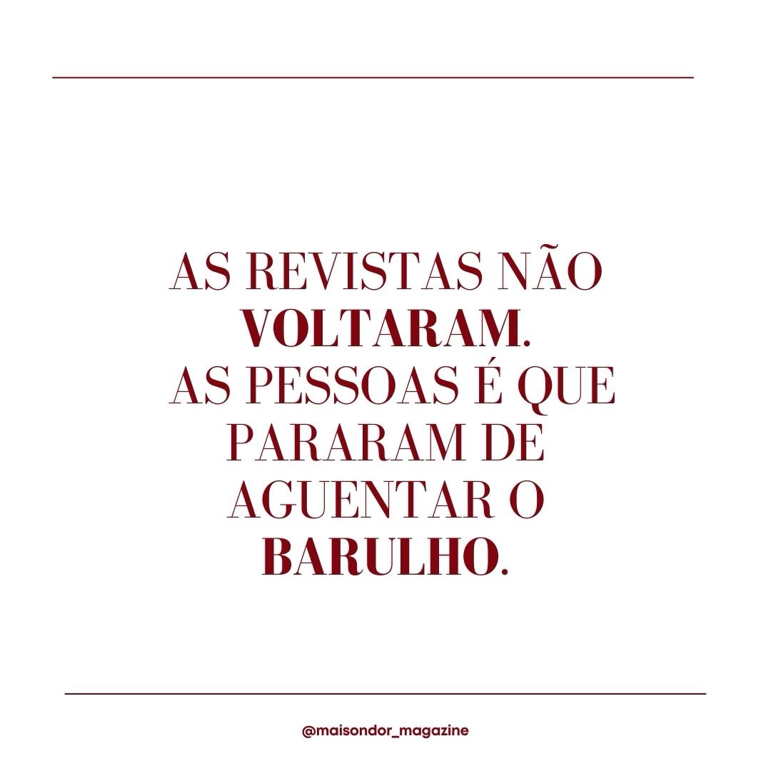 As revistas voltaram
porque a internet virou um shopping sem curadoria.
Siga a Maison D’Or se você prefere critério a barulho.
#ConsumoConsciente
#LifestyleEditorial
#CuradoriaCultural
#JornalismoDeEstilo
#EditorialDeLuxo