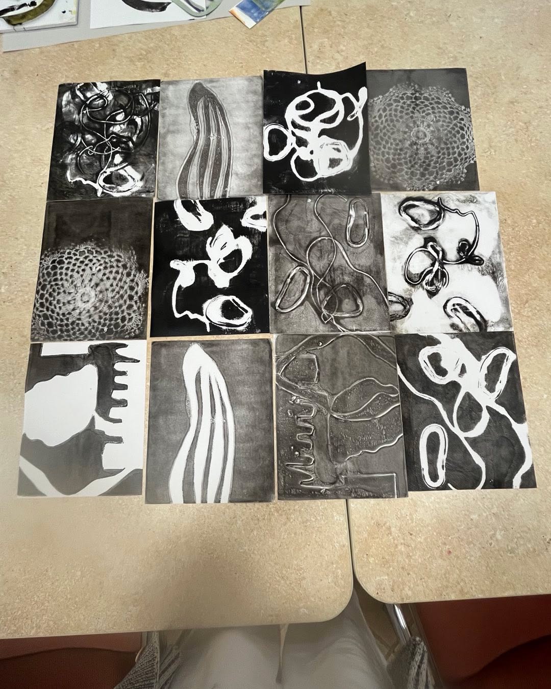Black and white