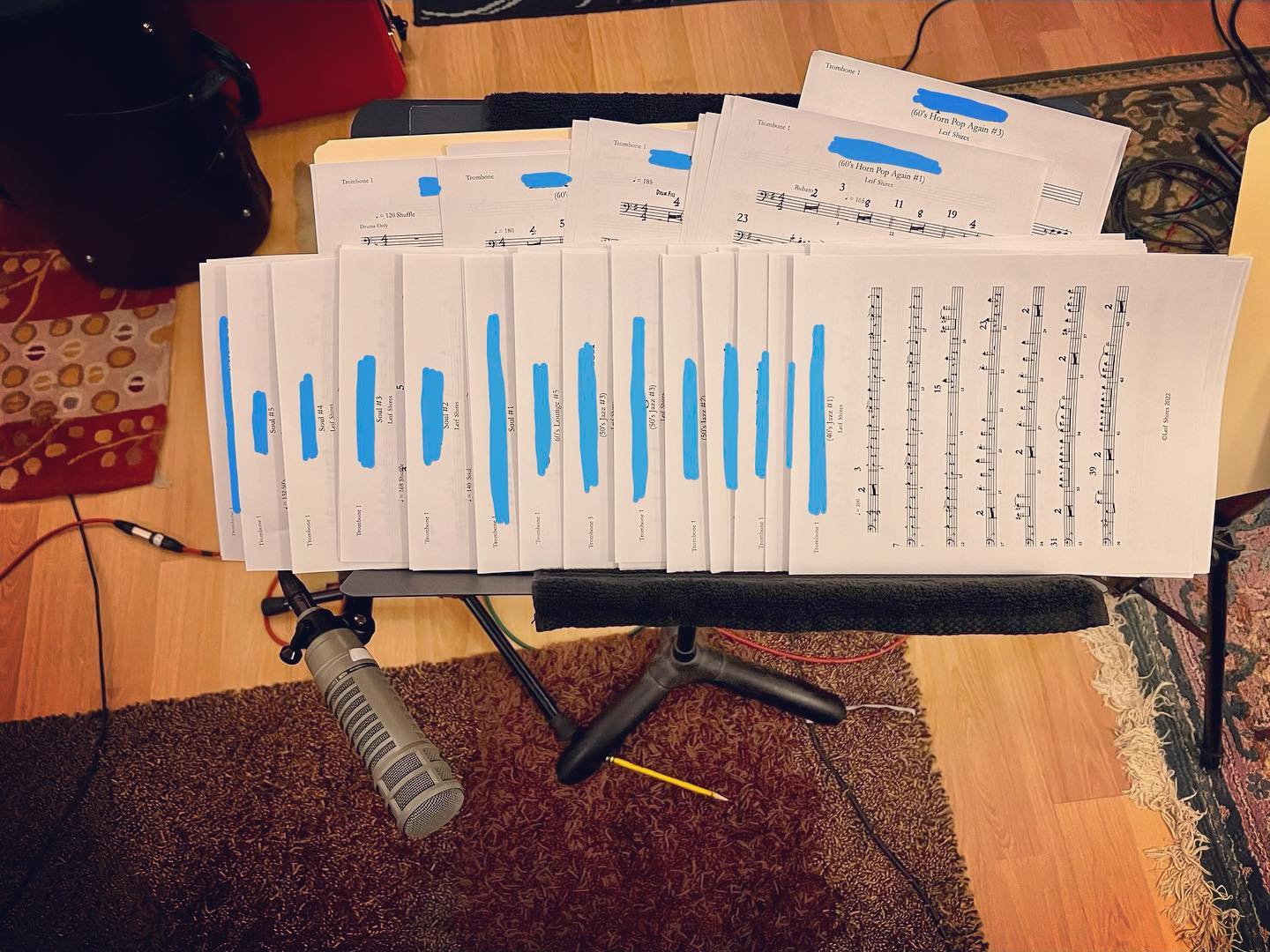 1 day, several hours, 20 tunes with multiple parts….
Tenor and bass bone through the day, lots of different styles, a group of some of the best horn players in town, great charts, and more humbling moments than I’d care to admit.
Great day tracking some cool stuff at @studionashville
#friedchops #nashville #recordingstudio #thestudionashville #hornsection #trumpet #trombone #saxophone #hornsmakehits #studiomusician #recordingsession #yamahatrombone #patrickmouthpieces #arresonance #basstrombone #trombonedollars