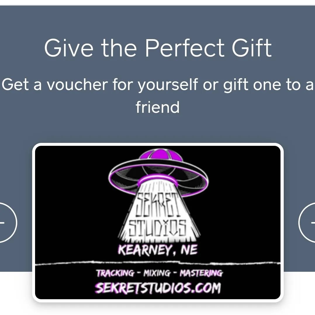 There may still be leftovers, but now it's time to think about your beloved musicians, friends and family. Get them the perfect gift of studio time with our new gift cards! Check them out at the link in the description!
