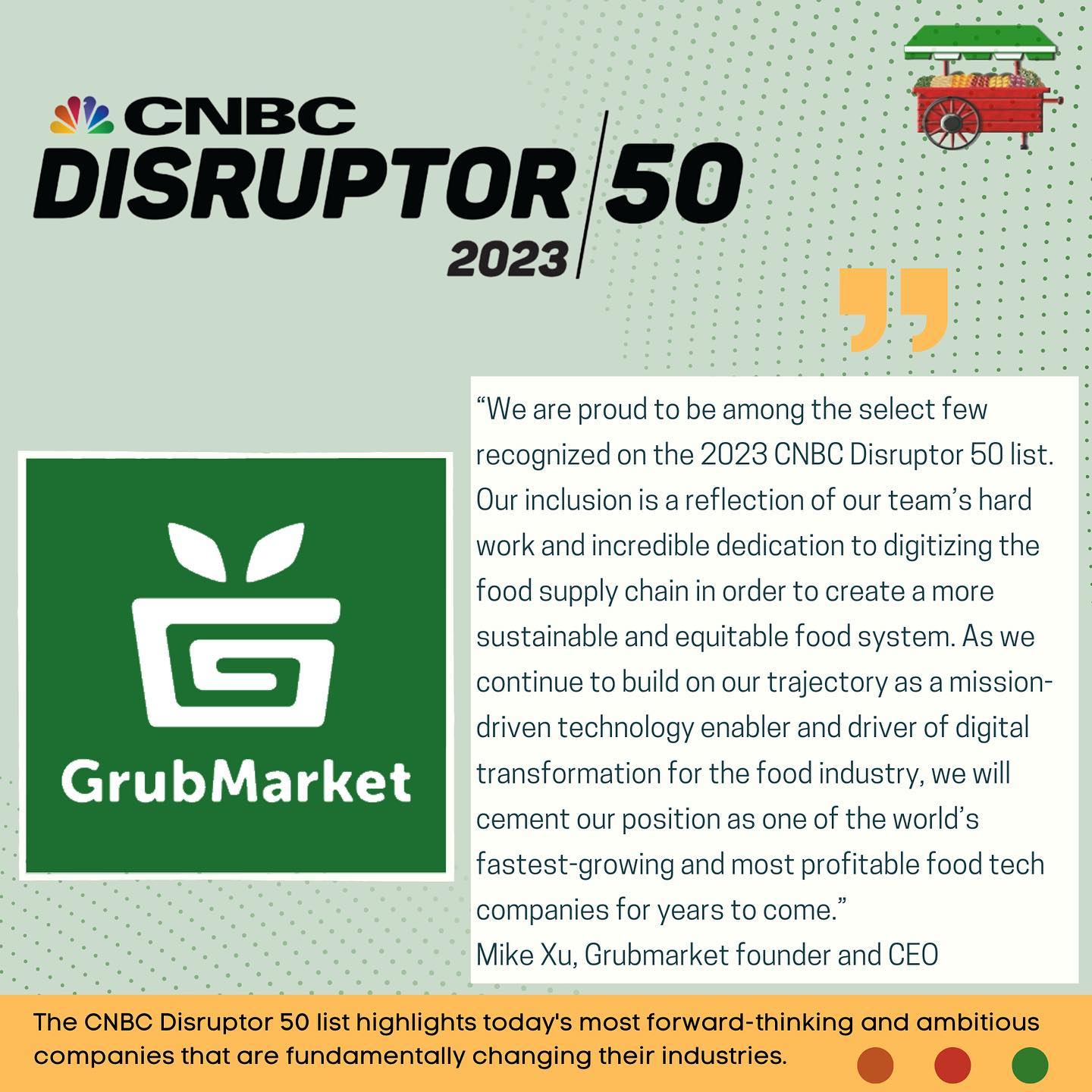 Shapiro-Gilman-Shandler Co. is proud to be a part of the @grubmarket network.
.
.
.
#produce #freshproduce #producenews #cnbc #grubmarket #top #disruptor50
