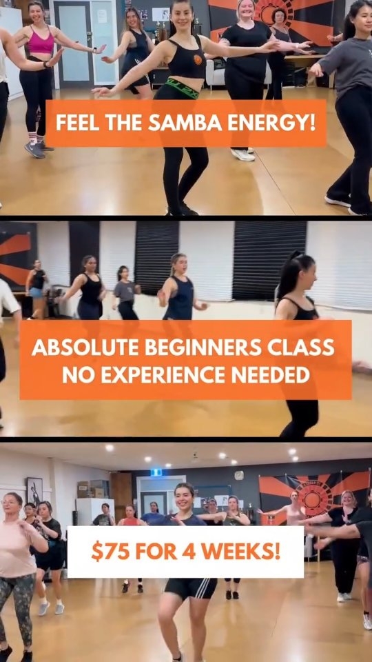 LOOKING FOR a new hobby,
a fun way to exercise,
or a community full of good energy? 💛
Join us for Absolute Beginners Samba
Never danced? Absolutely alright.
We all start somewhere, and this is the perfect place to begin.
🗓 Starts Feb 10 at @escoladesamba_adelaide
🔗 Sign up via link in bio