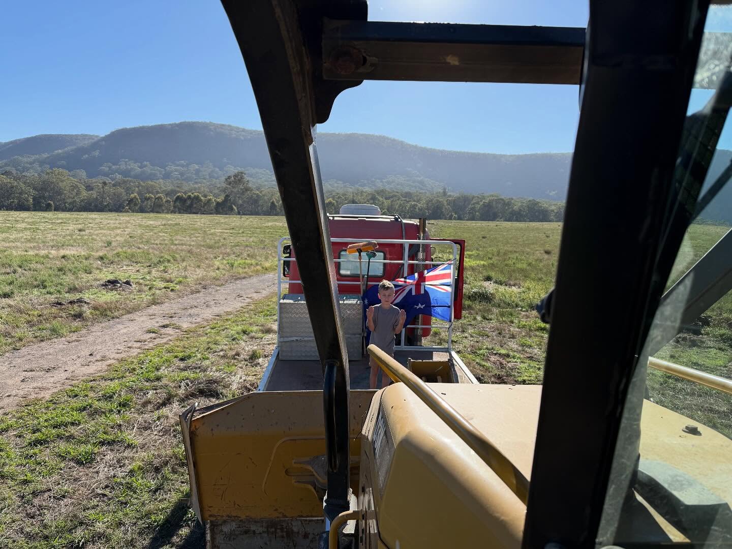 I love Australia and I am worried about what the future will be for my children. It is a country that if you get off your ass and have a real crack you can make something of it. I cross my fingers and toes that when that little boy guiding me on the float with the dozer is a man he still has the opportunities and freedoms my Grandfather went to War for.
