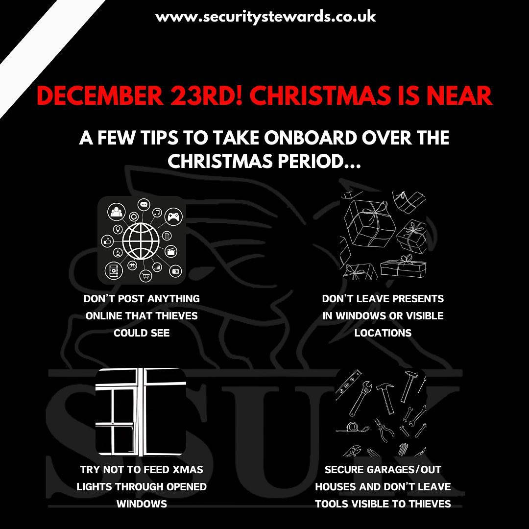 This holiday season, prioritise your safety with our Christmas security tips ! Your safety matters to us. For any security enquiries, please visit our website and enquire now !